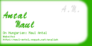 antal maul business card